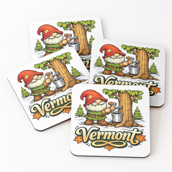 Item preview, Gnome Tapping Maple Tree in Vermont designed and sold by Moriarty's Digital Visions.