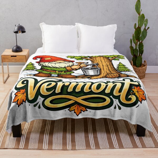 Item preview, Gnome Tapping Maple Tree in Vermont designed and sold by Moriarty's Digital Visions.