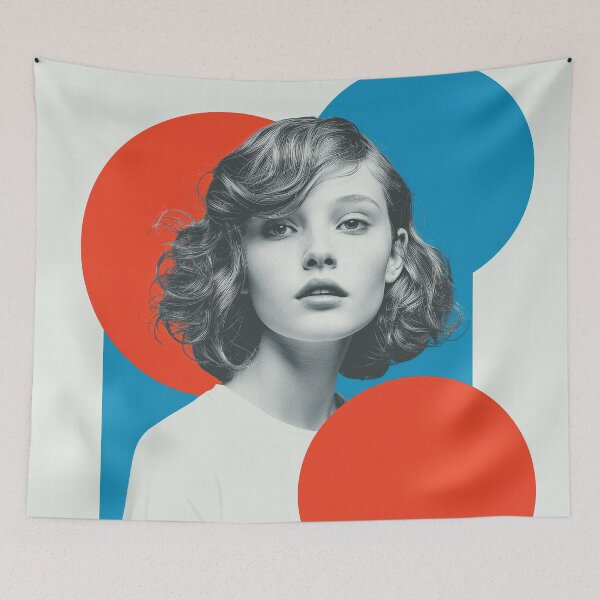 Item preview, Modern Woman Portrait Print Abstract Geometric Style Wall Decor designed and sold by PhantomPaper.