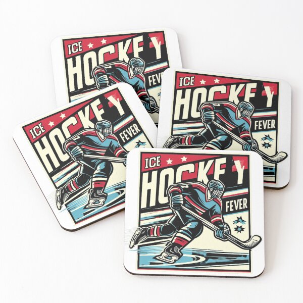 Item preview, Ice Hockey Fever – Cold Ice Hot Action Retro Art designed and sold by doorzz.