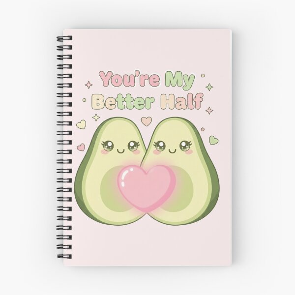 Artikelvorschau, Du bist meine bessere Hälfte – ein süßes Avocado-Liebesgeschenk entworfen und verkauft von DreamsMRC.