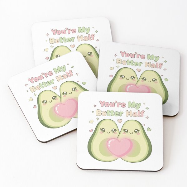 Item preview, You're My Better Half Cute Avocado Love Gift designed and sold by DreamsMRC.