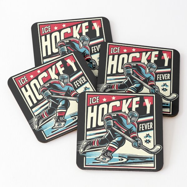 Item preview, Ice Hockey Fever – Retro Winter Sports Illustration designed and sold by doorzz.