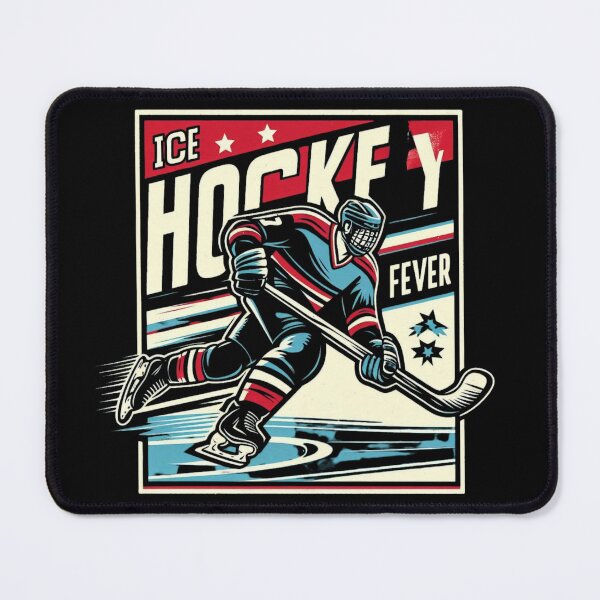 Item preview, Ice Hockey Fever – Retro Winter Sports Illustration designed and sold by doorzz.