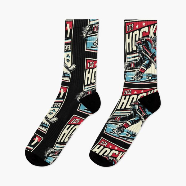 Item preview, Ice Hockey Fever – Retro Winter Sports Illustration designed and sold by doorzz.