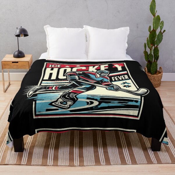 Item preview, Ice Hockey Fever – Retro Winter Sports Illustration designed and sold by doorzz.