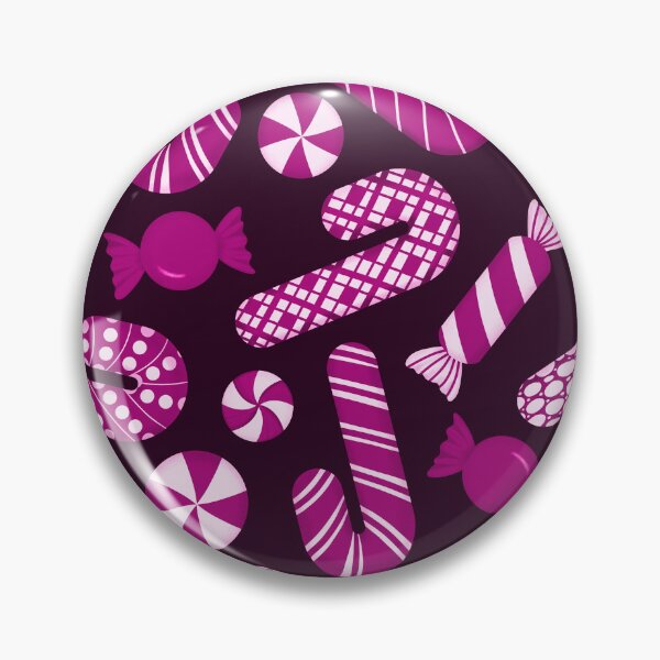 Item preview, Candies & Candy Canes Magenta Fuchsia Pink Plum Monochrome  designed and sold by thecolorbirdie.