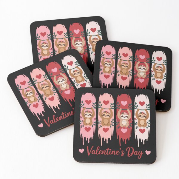 Item preview, Cute Sloth Valentine’s Day – Love Hearts Illustration designed and sold by SoftStyleStudio ⭐⭐⭐.