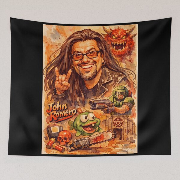 Item preview, John Romero designed and sold by Sarcastic designs.