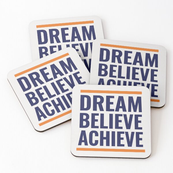 Item preview, Inspirational Dream Believe Achieve Motivational Typography Design designed and sold by DGtaLrtcom.