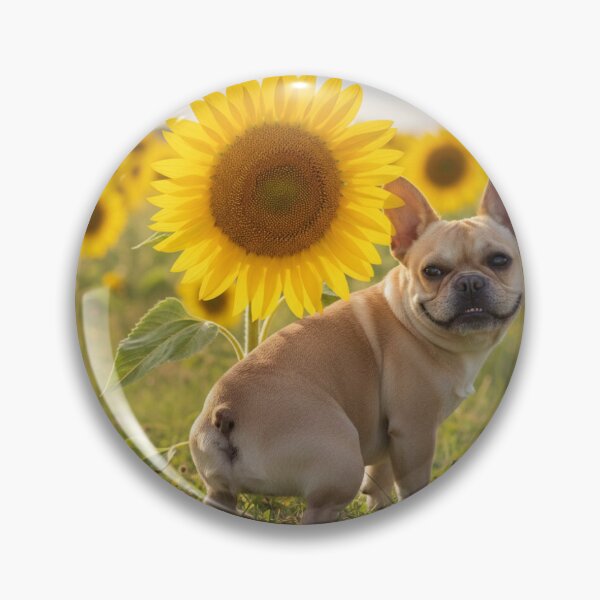 Item preview, Sunflowers and Frenchies on the prarie designed and sold by Pacific  pixel lab.