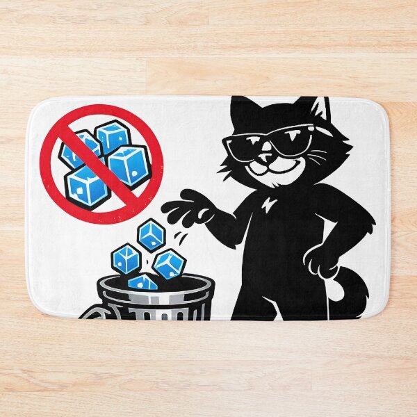 Item preview, No Ice Cat T-Shirt Funny Protest Trash Ice Cubes designed and sold by WAUZ.