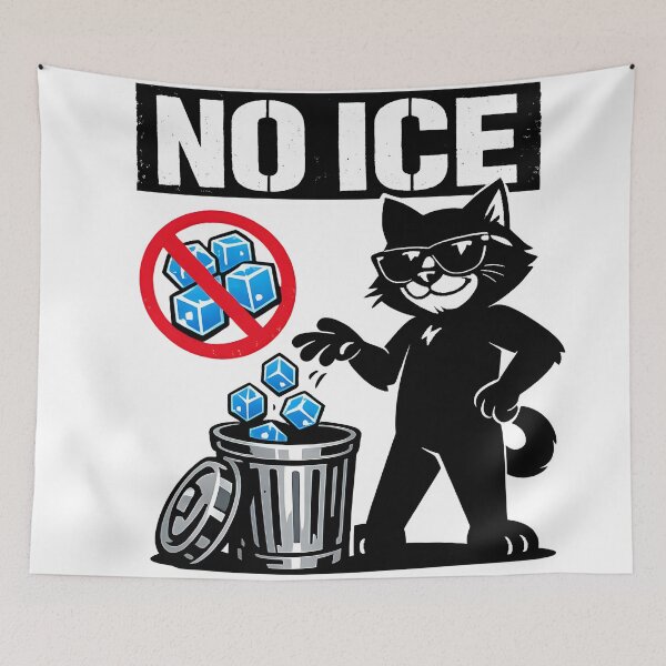 Item preview, No Ice Cat T-Shirt Funny Protest Trash Ice Cubes designed and sold by WAUZ.