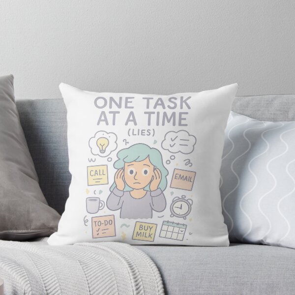 Item preview, One Task at a Time (Lies) - Funny ADHD Shirt | Executive Dysfunction Humor for Women. designed and sold by SBSociety.