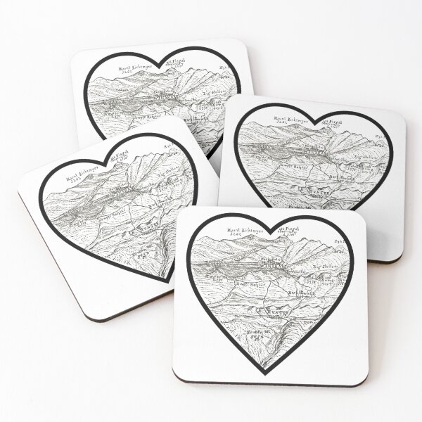 Item preview, Vintage Heart-Shaped Map Illustration of the Catskill Mountains, New York designed and sold by Nostalgia Tees, Stickers, Art & More.