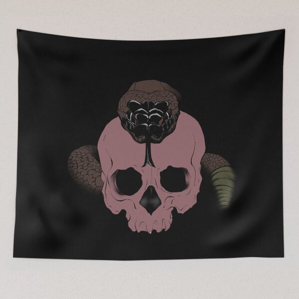 Item preview, Skull with snake - dark fantasy designed and sold by Astaroth art.