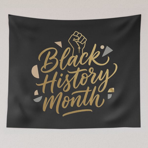 Item preview, Black History Month Typography With Raised Fist designed and sold by Oko Shop.