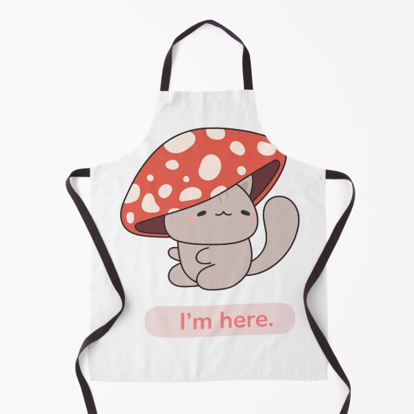 Item preview, I'm here – Cozy Mushroom Cat Kawaii Sticker designed and sold by MoonlightEleven.