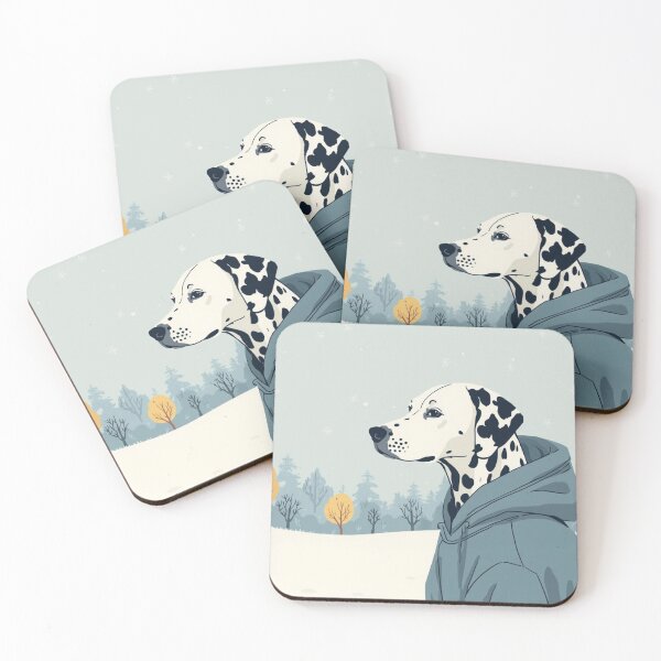 Item preview, Dalmatian in Hoodie – Modern Winter Dog Illustration designed and sold by Soft art for slow days.
