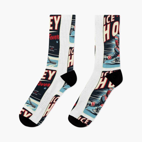 Item preview, Ice Hockey Fever – Retro Winter Sports Illustration designed and sold by doorzz.