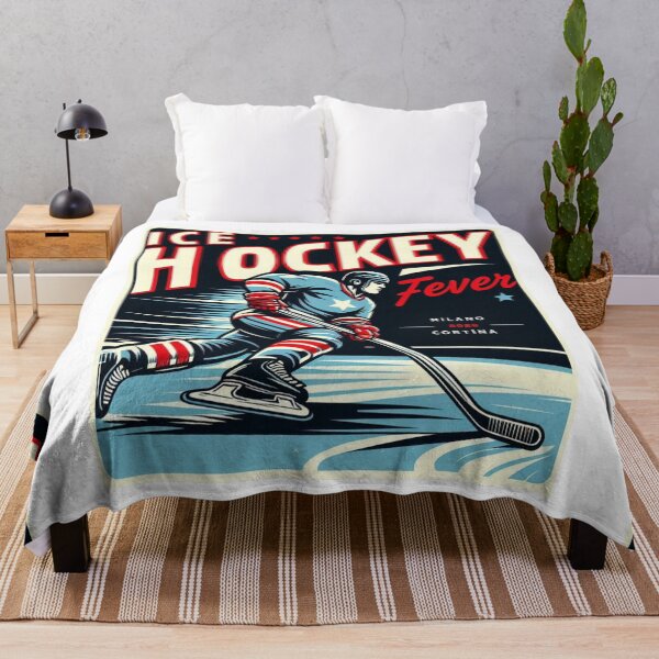 Item preview, Ice Hockey Fever – Retro Winter Sports Illustration designed and sold by doorzz.