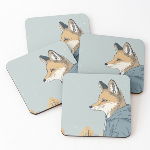 Item preview, Fox in Hoodie – Calm Winter Animal Illustration designed and sold by Soft art for slow days.