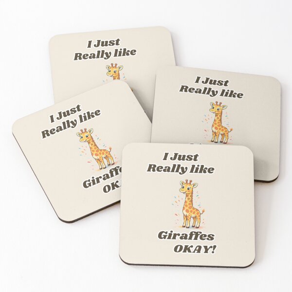 Item preview, I Just Really Like Giraffes OKAY Cute Funny Giraffe Lover Design designed and sold by TheScruffyGoose.