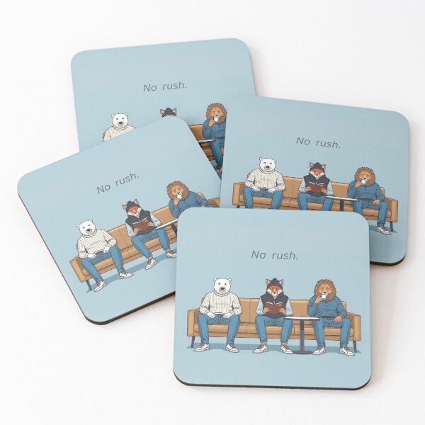 Item preview, No Rush Friends | Cozy Animal Illustration designed and sold by Soft art for slow days.