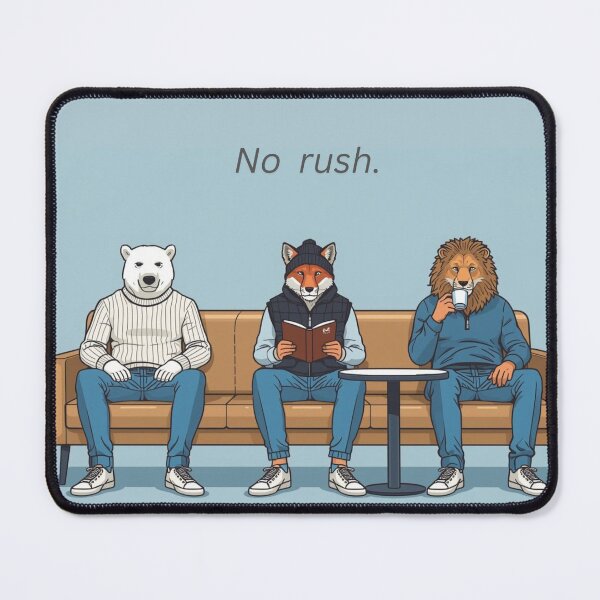 Item preview, No Rush Friends | Cozy Animal Illustration designed and sold by Soft art for slow days.