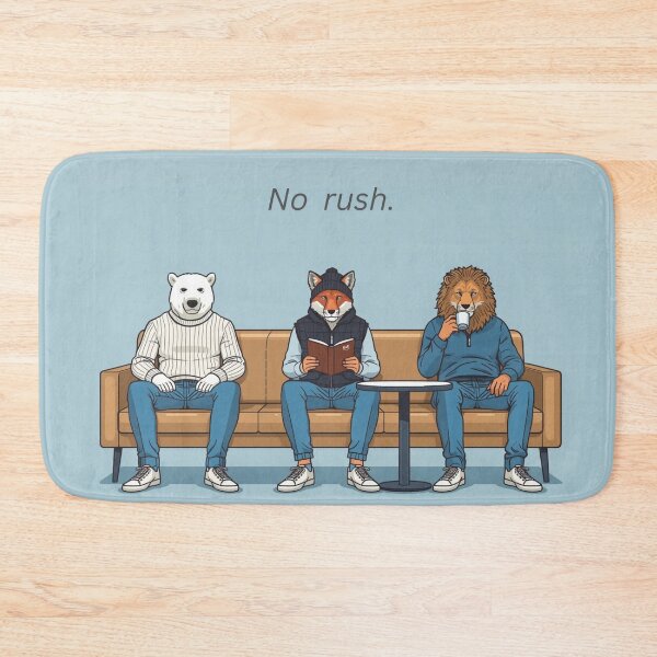 Item preview, No Rush Friends | Cozy Animal Illustration designed and sold by Soft art for slow days.
