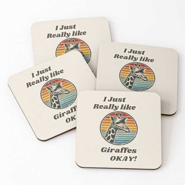 Item preview, I Just Really Like Giraffes OKAY Funny retro Giraffe Lover Gift designed and sold by TheScruffyGoose.