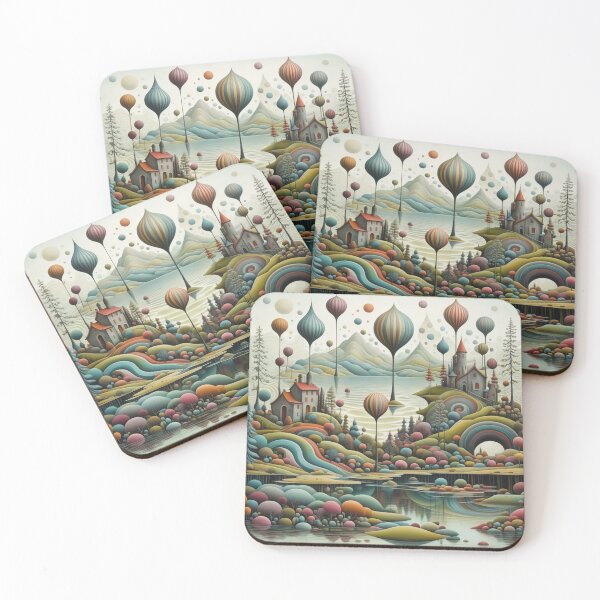 Item preview, Whimsical Reflections in a Colorful Landscape designed and sold by Beyond The Canvas.