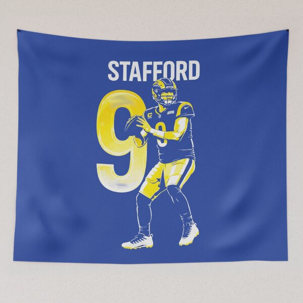 Item preview, Matthew Stafford Los Angeles #9 Football Art designed and sold by TheArtOfCar.
