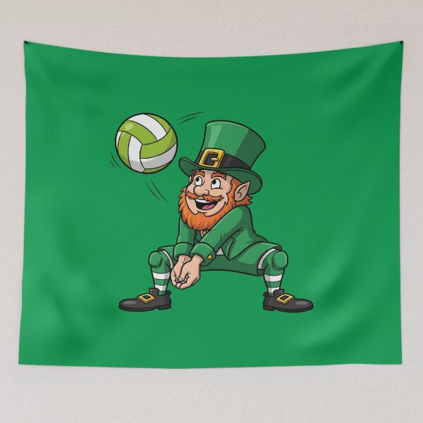Item preview, Leprechaun Volleyball Green St Patricks Day Sport designed and sold by OlakunleOloroz.