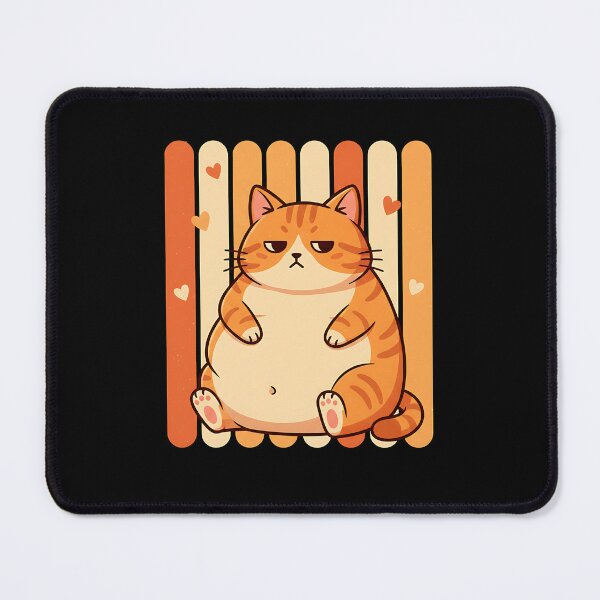 Item preview, Cute Lazy Fat Cat Valentine Funny Kawaii designed and sold by Dear-Blue.
