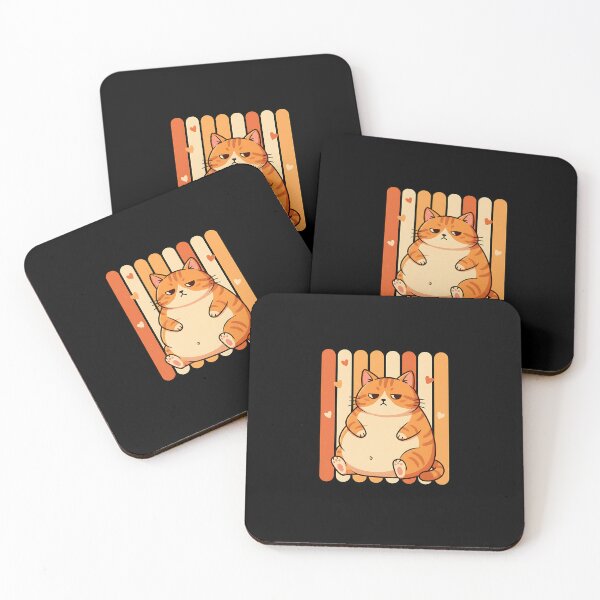 Item preview, Cute Lazy Fat Cat Valentine Funny Kawaii  designed and sold by Dear-Blue.