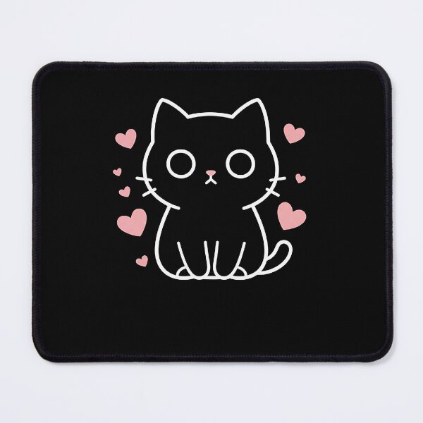 Item preview, Cute Sad Black Cat Valentine Minimal Kawaii designed and sold by Dear-Blue.
