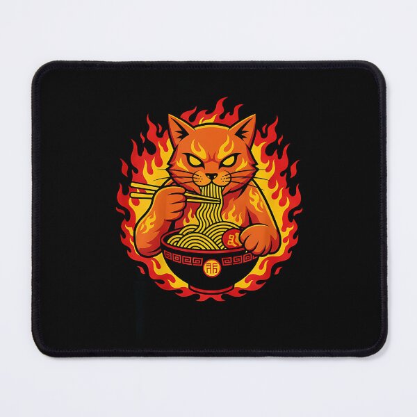 Item preview, Dark Ramen Cat – Fire Spirit Japanese Design designed and sold by Dear-Blue.