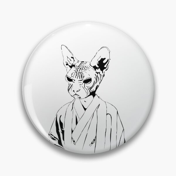 Item preview, Sphinx Cat in Kimono – Japanese Ink Style Art designed and sold by ELmestka.