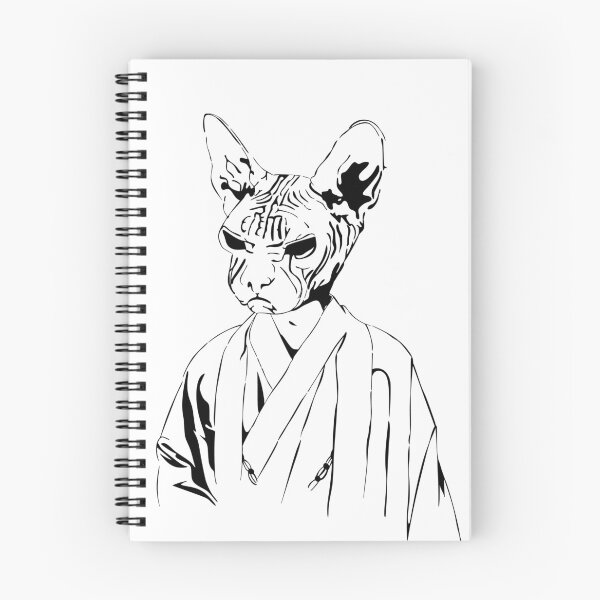 Item preview, Sphinx Cat in Kimono – Japanese Ink Style Art designed and sold by ELmestka.