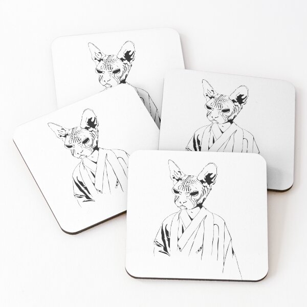 Item preview, Sphinx Cat in Kimono – Japanese Ink Style Art designed and sold by ELmestka.