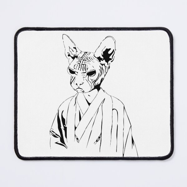Item preview, Sphinx Cat in Kimono – Japanese Ink Style Art designed and sold by ELmestka.