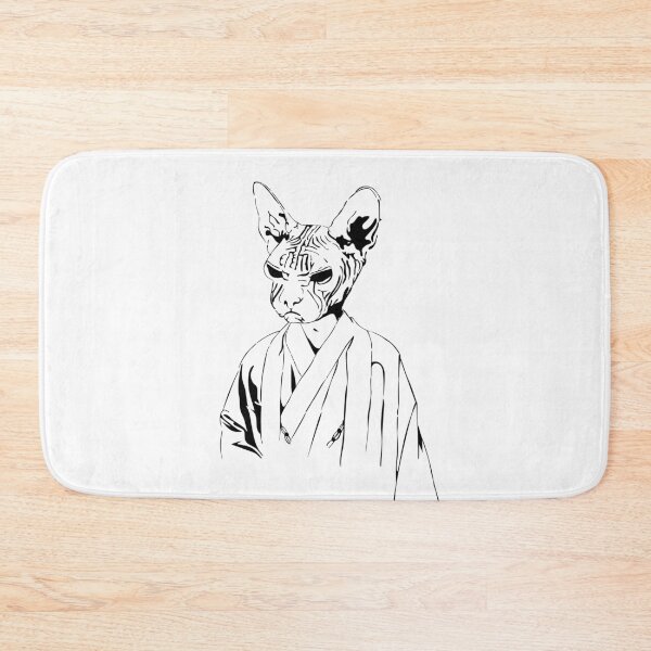 Item preview, Sphinx Cat in Kimono – Japanese Ink Style Art designed and sold by ELmestka.
