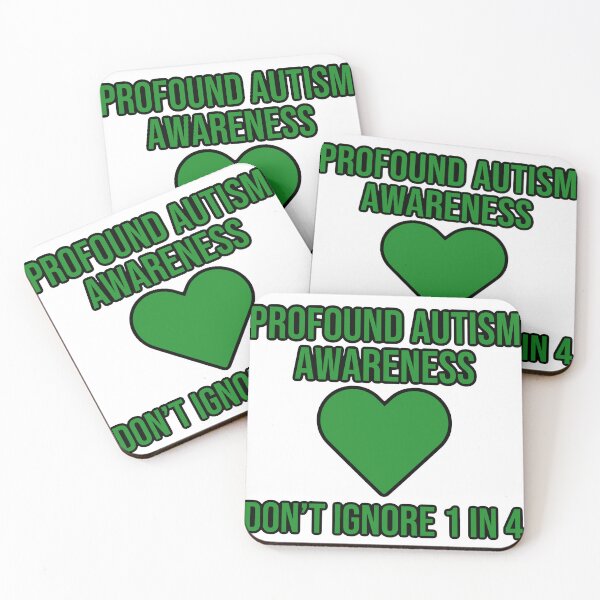 Item preview, Profound autism awareness 1 in 4 heart designed and sold by shaybosh.