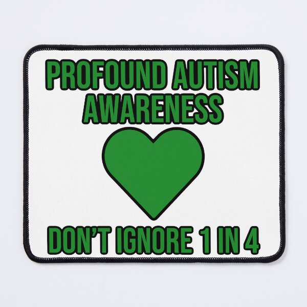 Item preview, Profound autism awareness 1 in 4 heart designed and sold by shaybosh.