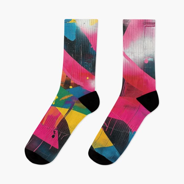 Item preview, Abstract Graffiti Wall Art Neon Street Style Print Modern Wall Decor designed and sold by PhantomPaper.