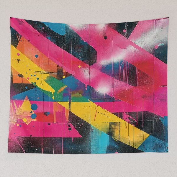 Item preview, Abstract Graffiti Wall Art Neon Street Style Print Modern Wall Decor designed and sold by PhantomPaper.