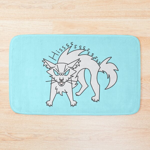 Item preview, Hiss Kitty Hissy Fit White Cat designed and sold by pinkpawsdraws.