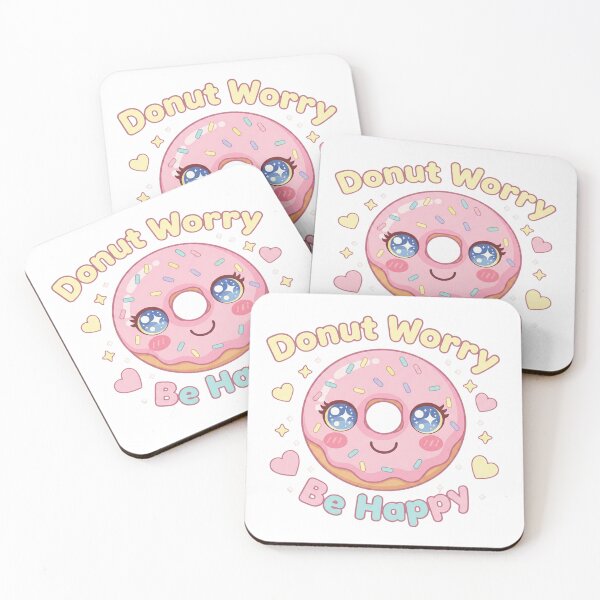 Item preview, Donut Worry Be Happy Cute Kawaii Donut Gift designed and sold by DreamsMRC.