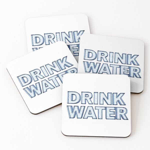 Item preview, Drink water – Minimalist Liquid Typography sign designed and sold by stereonut.